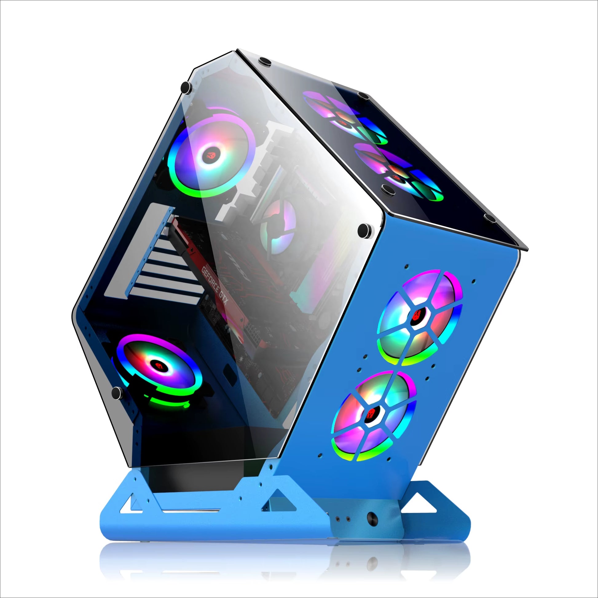 Irregular Design Gaming PC Case Custom Desktop Computer Gaming for Atx Case Wide Cube Computer Case Towers Chamber PC Cabinet