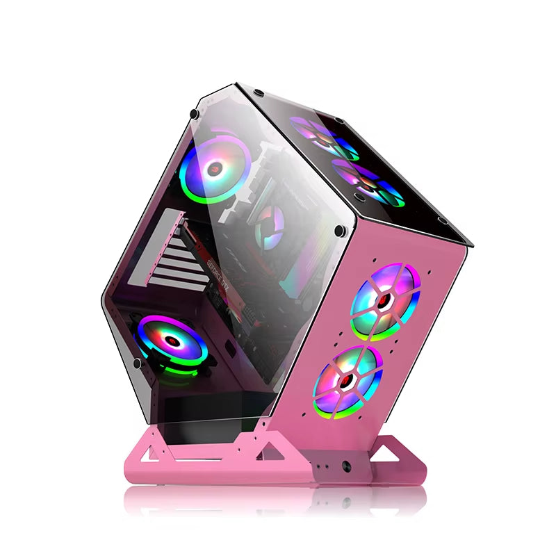 Irregular Design Gaming PC Case Custom Desktop Computer Gaming for Atx Case Wide Cube Computer Case Towers Chamber PC Cabinet