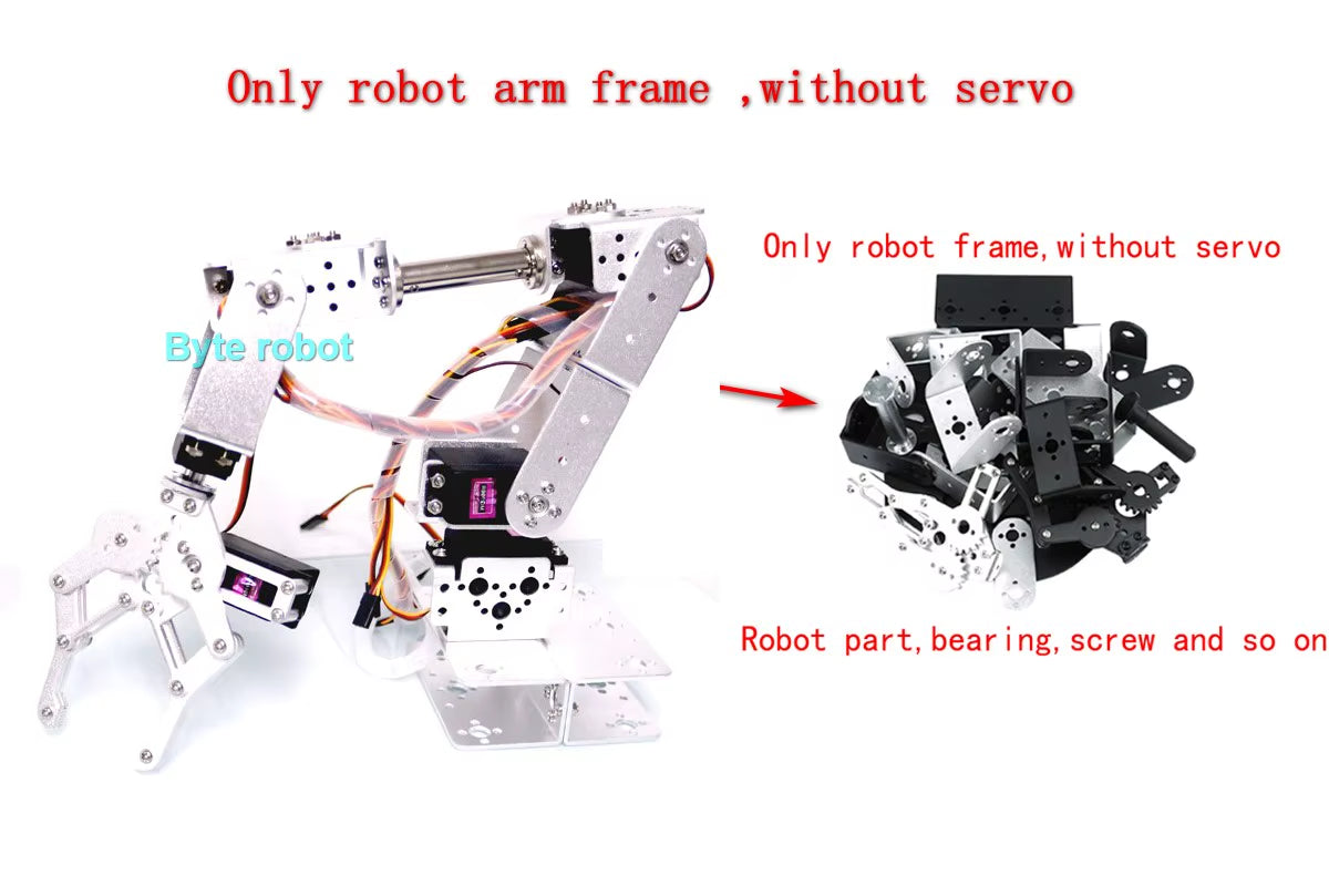 Robotic Arm Kit 6 Dof Programming Robotic Arm DIY Kit for Arduino for Raspberry Pi Robot UNO/ESP32 Open Source Code and Tutorial