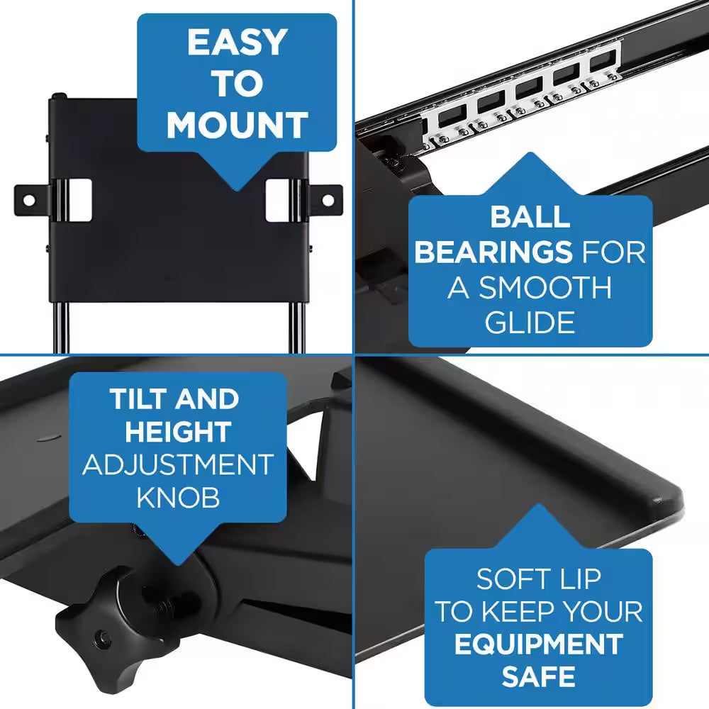 Under Desk Computer Keyboard and Mouse Tray