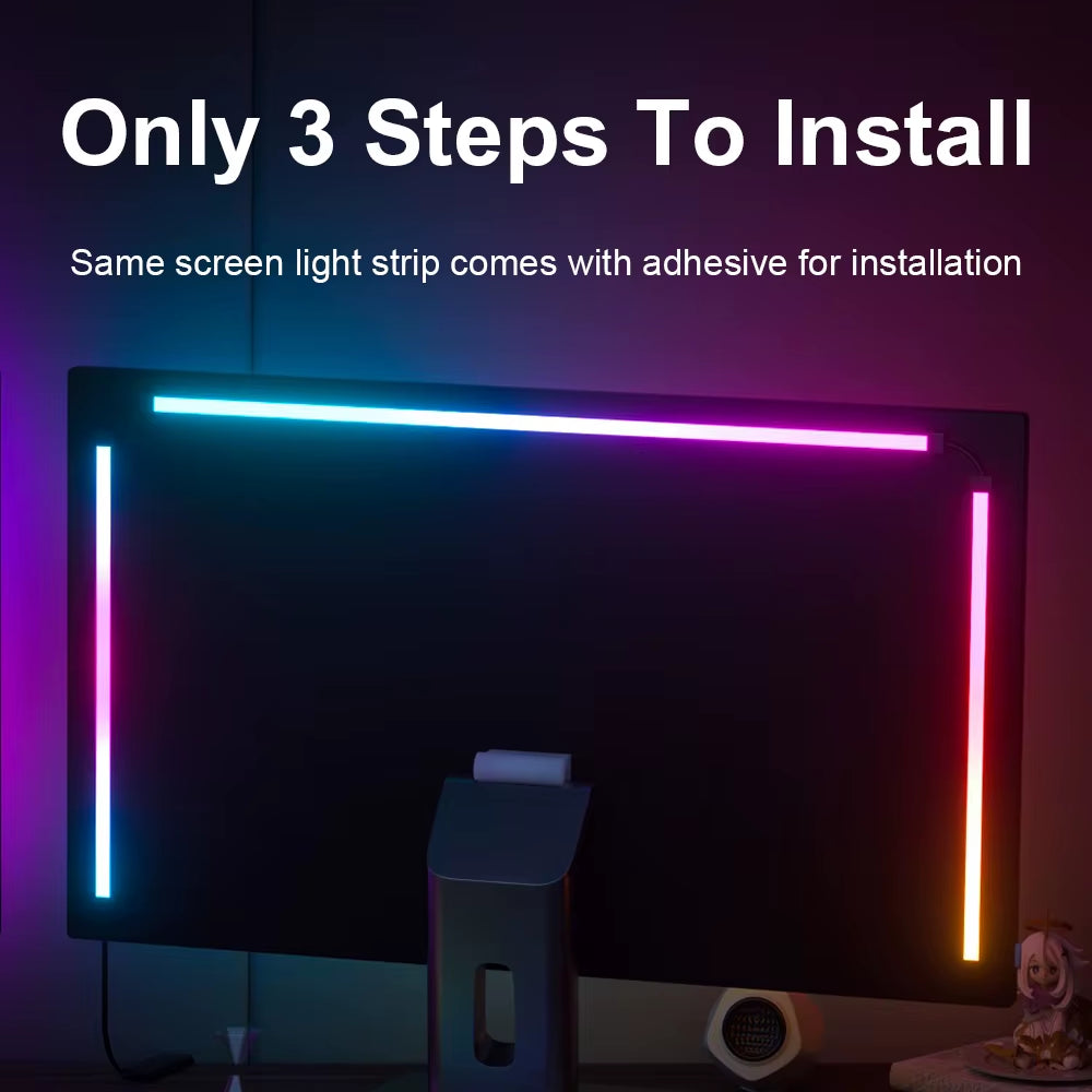 Smart Ambient TV PC Display Sync Computer Monitor Backlight LED Strip Light RGB Color DIY Game Holiday Atmosphere Computer