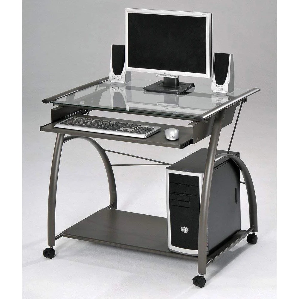 Vincent Computer Desk Pewter -