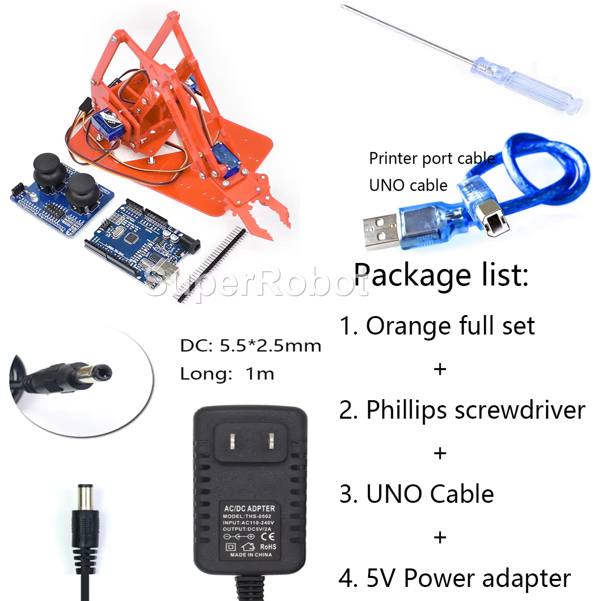 SG90 MG90S 4 Dof Unassembly Acrylic Mechanical Robot Manipulator Claw Kit for Arduino Robot Arm STEAM Kit Programming Robot Arm