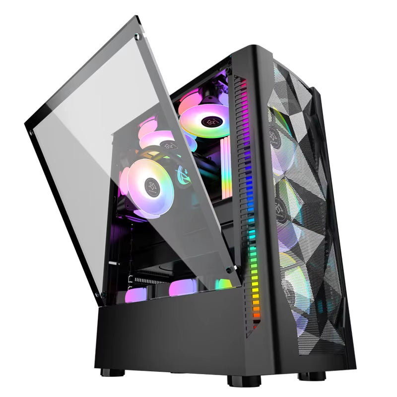 Factory OEM Gaming Computer Case ATX PC Case HDD USB3.0 Tempered Glass Computer Case & Towers Gaming Chassis