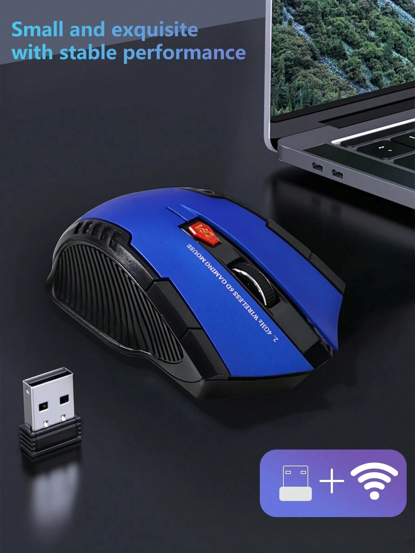 1Pc Colorblock Wireless Mouse, Computer Mouse