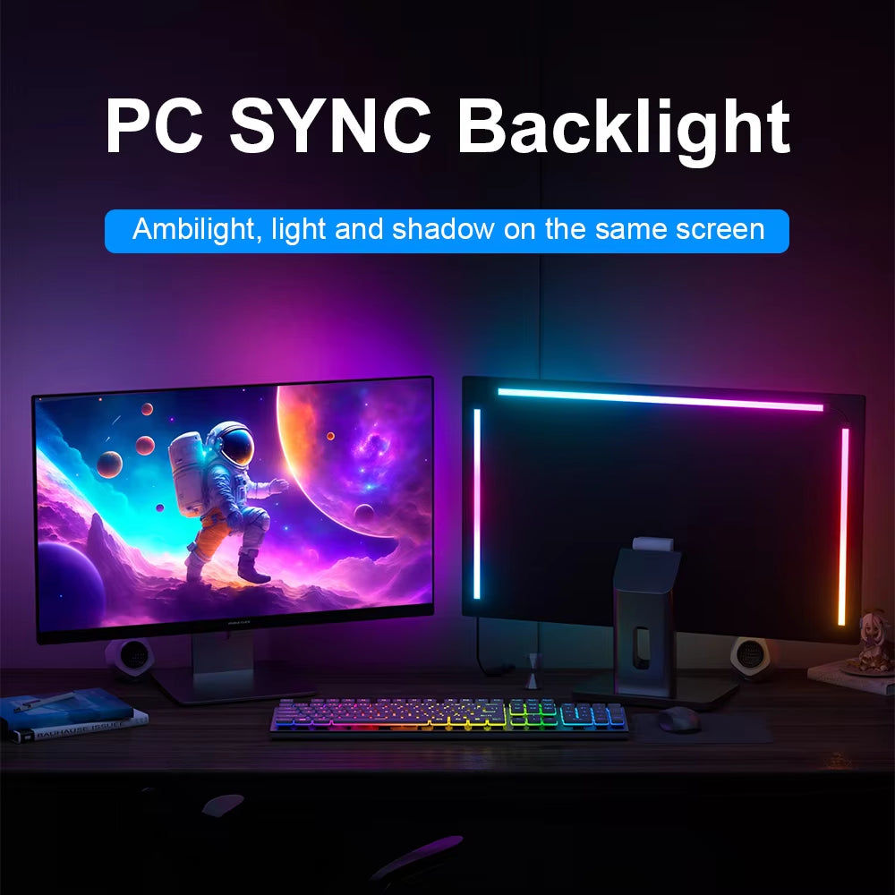 Smart Ambient TV PC Display Sync Computer Monitor Backlight LED Strip Light RGB Color DIY Game Holiday Atmosphere Computer